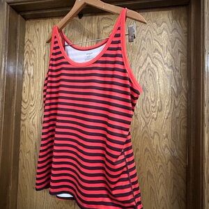 Patagonia Red & Black Striped Tank Top
